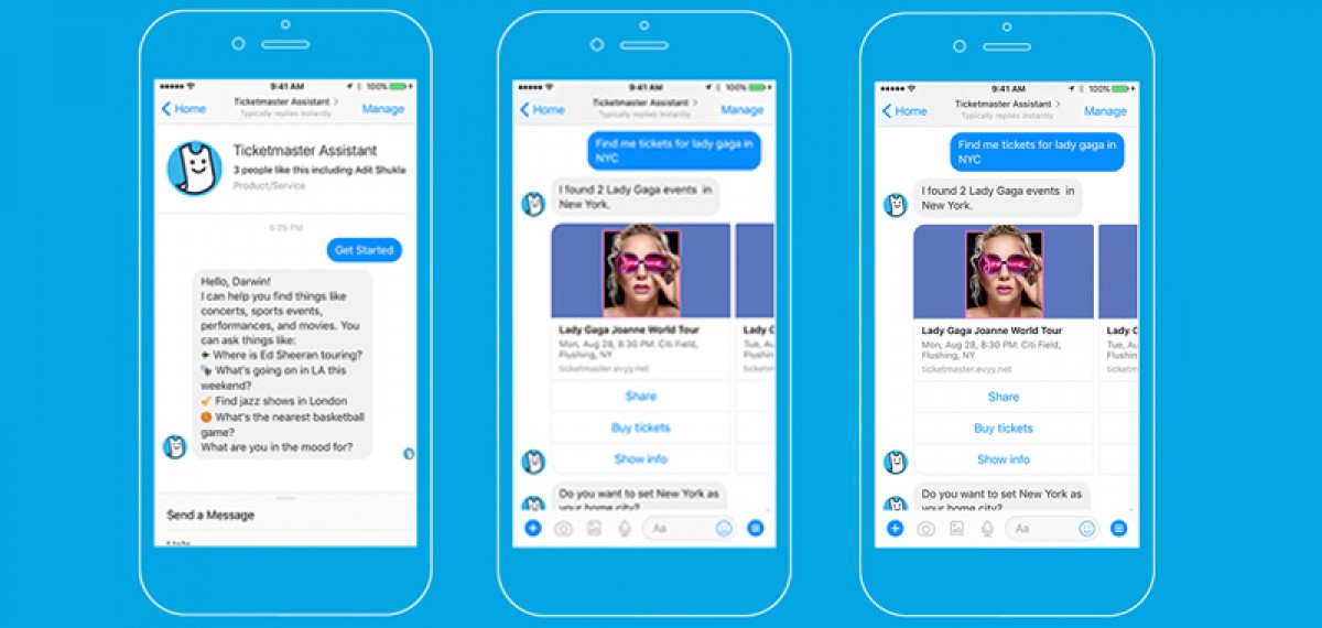 Ticketmaster, un servizio di messaggistica istantanea