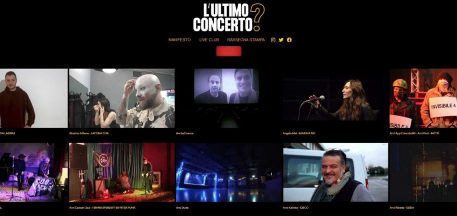 L’ULTIMO CONCERTO? Oltre 100.000 visualizzazioni sul sito www.ultimoconcerto.it 130 eventi in streaming dai live club italiani